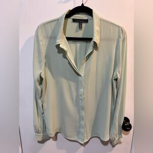 White House Black Market Mint Blouse-#1138